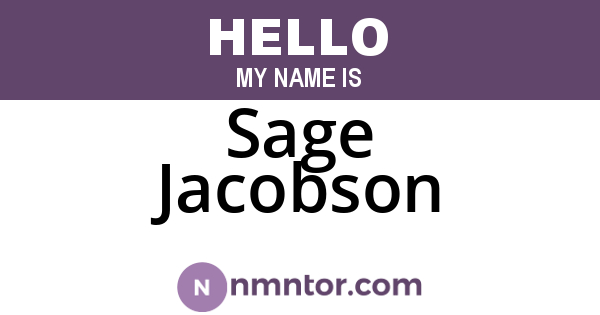 Sage Jacobson
