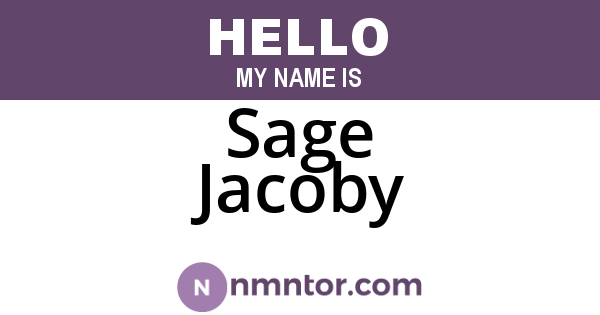 Sage Jacoby