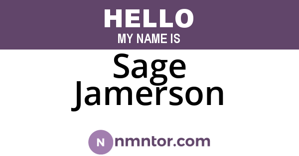 Sage Jamerson