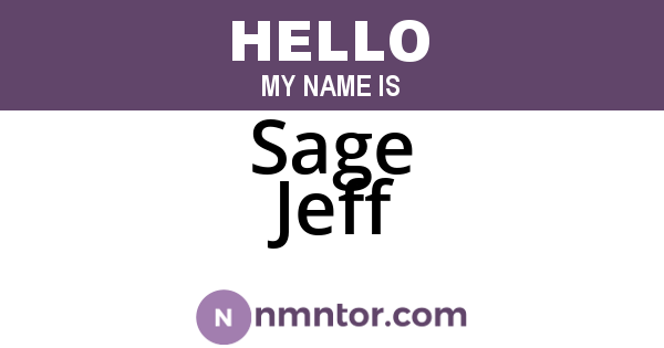 Sage Jeff
