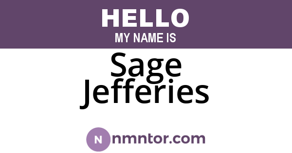 Sage Jefferies