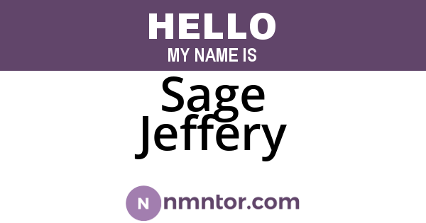 Sage Jeffery