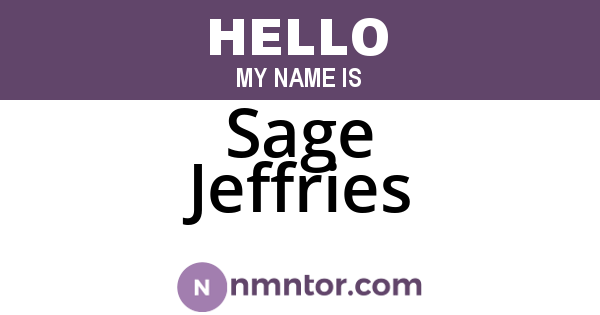 Sage Jeffries