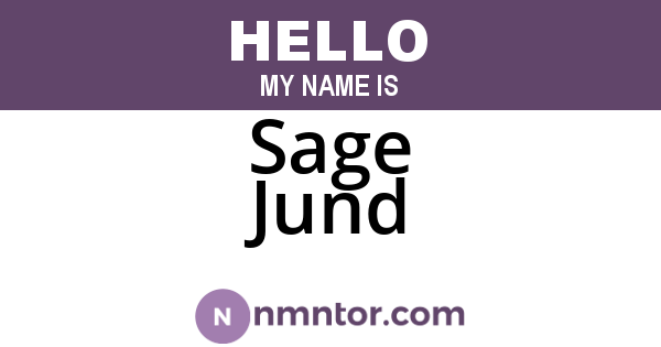 Sage Jund