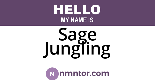 Sage Jungling