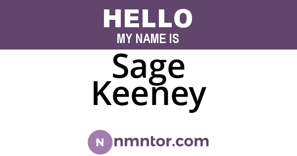 Sage Keeney
