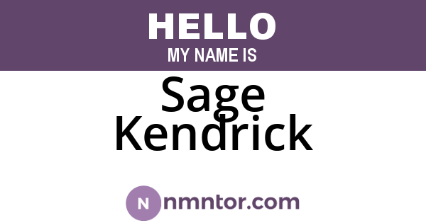 Sage Kendrick