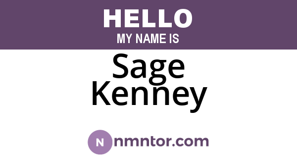 Sage Kenney