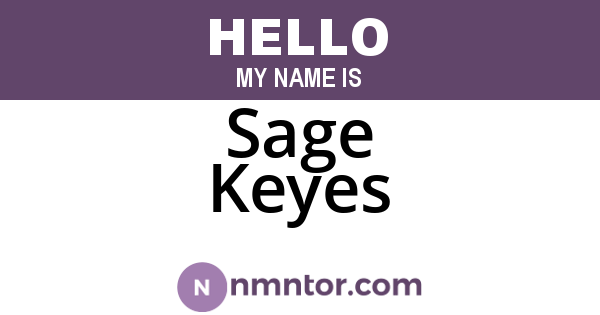 Sage Keyes