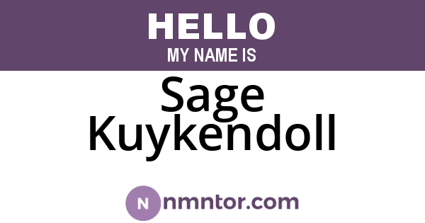 Sage Kuykendoll