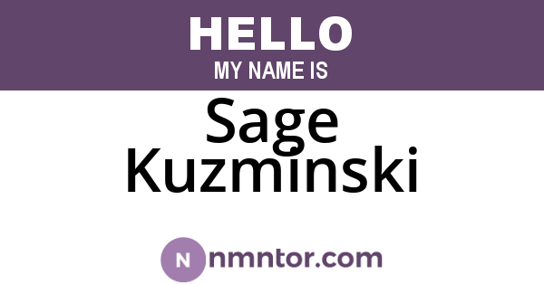 Sage Kuzminski