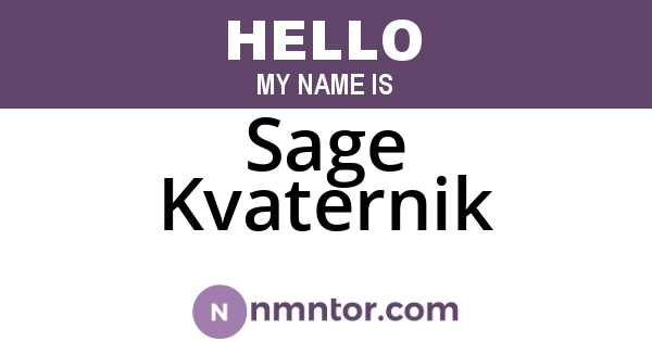 Sage Kvaternik