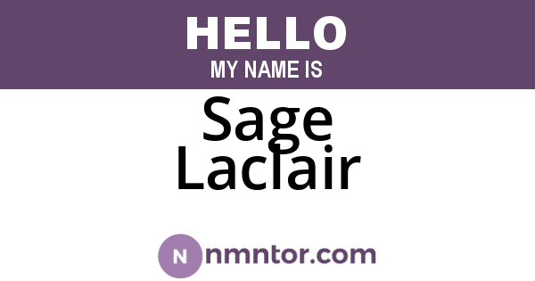 Sage Laclair