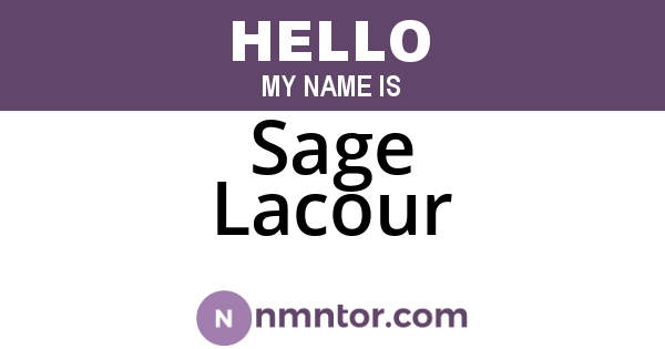 Sage Lacour