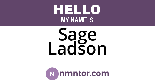 Sage Ladson