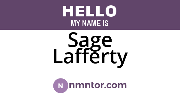 Sage Lafferty