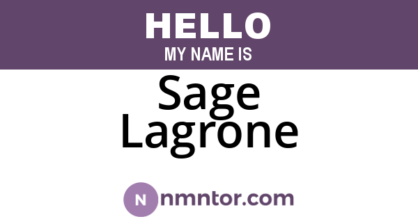 Sage Lagrone