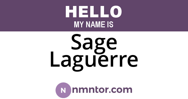 Sage Laguerre