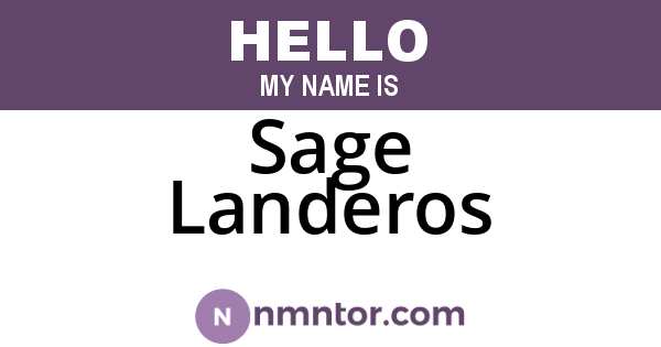 Sage Landeros