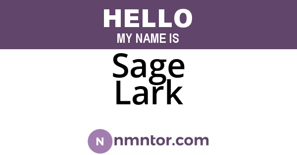 Sage Lark