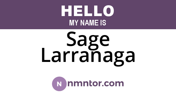 Sage Larranaga