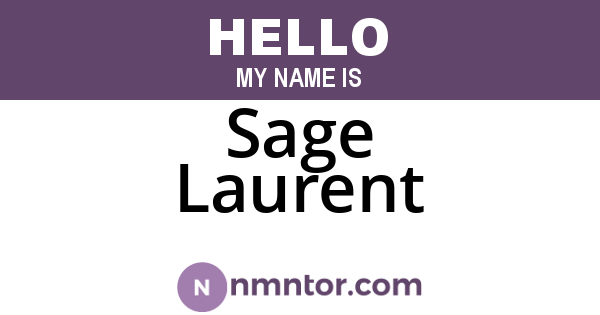 Sage Laurent