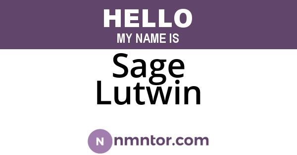 Sage Lutwin