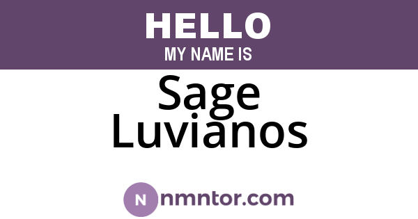 Sage Luvianos