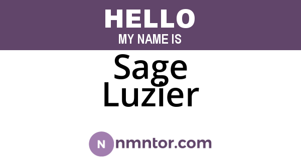 Sage Luzier