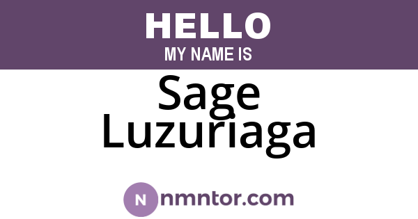 Sage Luzuriaga