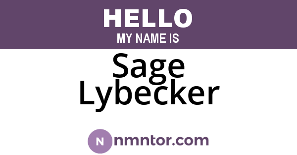 Sage Lybecker