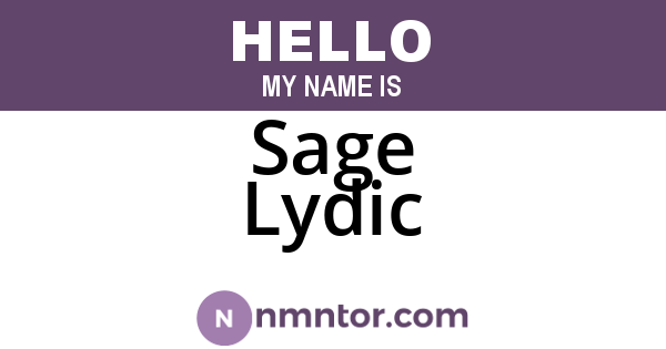 Sage Lydic