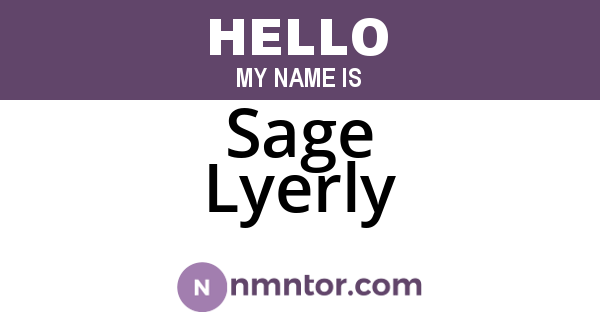 Sage Lyerly