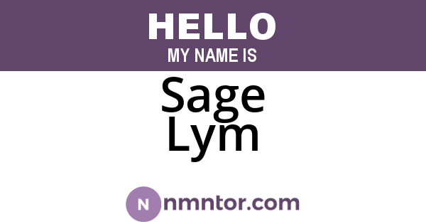 Sage Lym