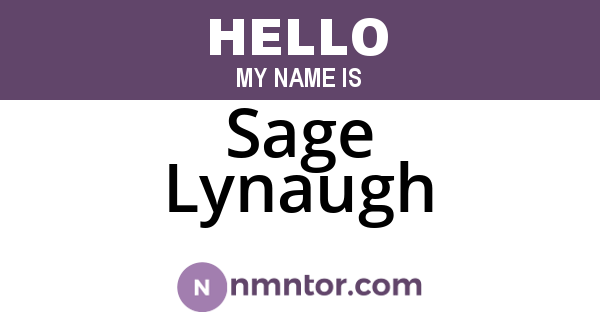 Sage Lynaugh
