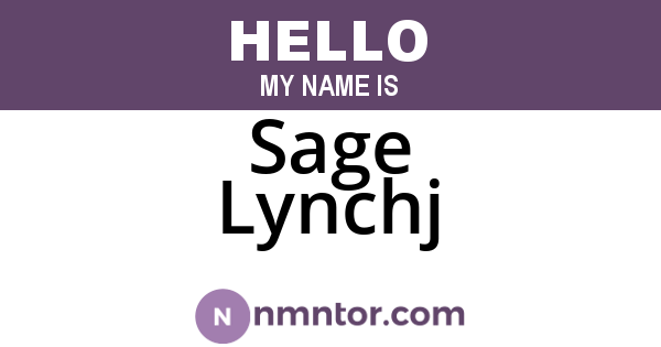 Sage Lynchj