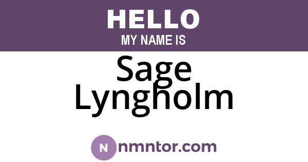 Sage Lyngholm