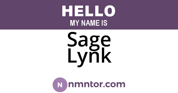 Sage Lynk