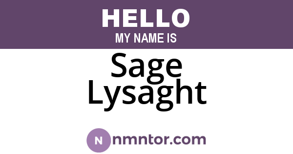Sage Lysaght