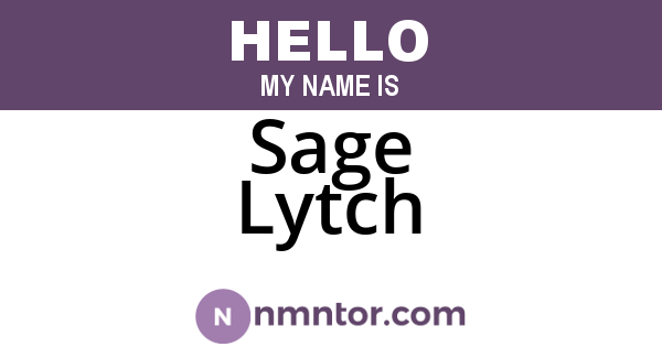 Sage Lytch