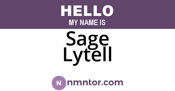 Sage Lytell