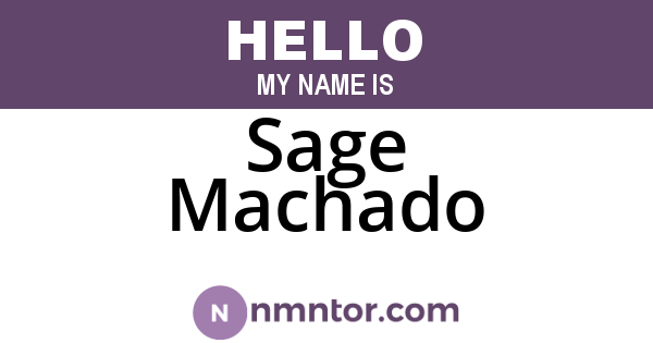 Sage Machado