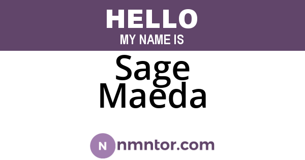 Sage Maeda