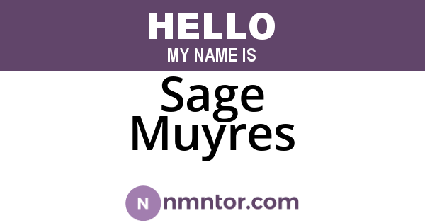 Sage Muyres