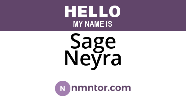Sage Neyra