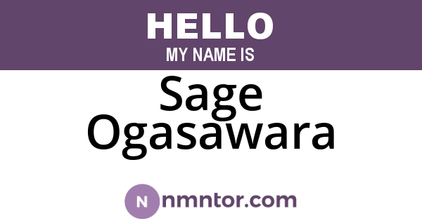 Sage Ogasawara