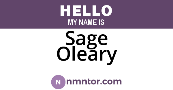 Sage Oleary