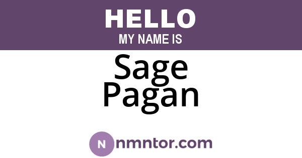 Sage Pagan
