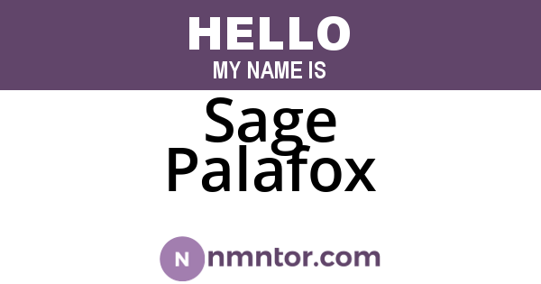 Sage Palafox
