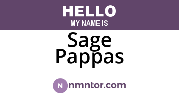 Sage Pappas